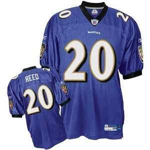  Reebok Baltimore Ravens Ed Reed Authentic Jersey: Sports 