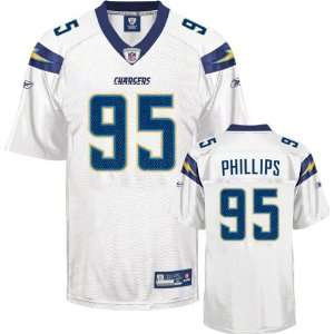  Shaun Phillips Jersey: San Diego Chargers #95 White 