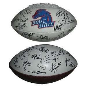  2011 Boise State Broncos Team Signed Logo Football: Sports 