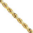 10K Yellow Gold 24in 8mm Handmade Diamond Cut Rope Chain. Gold Wt  112 