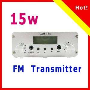 15W V1.0 FM stereo PLL broadcast transmitter 1/2 wave professional 