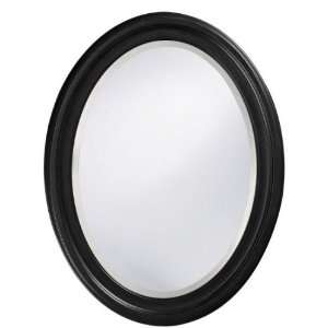  Edwin Matte Black Oval Mirror 25x33