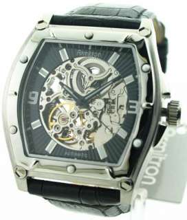 Mens Armitron Leather Automatic Watch 20 4484BKSVBK  