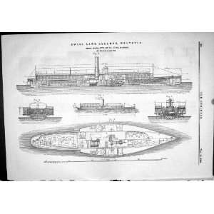   Boat Helvetia Engineering 1883 Escher Wyss Zurich
