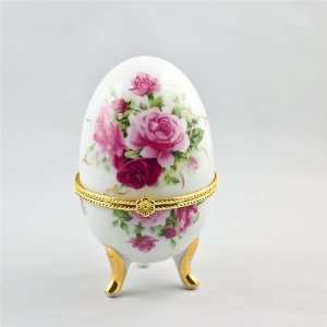  Porcelain Egg, Porcelain Eggs, Ceramic Egg Trinket Boxes 