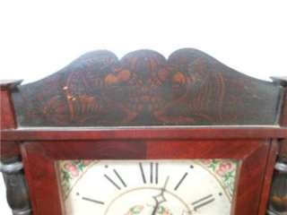 Antique Langdon Jones Double Eagle Wood Works Clock Folk Art 