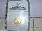 1851 $2.50 Gold Quarter Eagle   NGC VF35