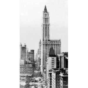 Woolworth Building & Broadway south, New York City, c. 1913   16x20 