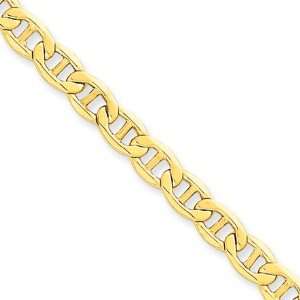  5.85mm, 14 Karat Yellow Gold, Anchor Link Chain   7 inch Jewelry