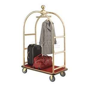  Gold Stainless Steel Bellman Cart Curved Uprights 6 