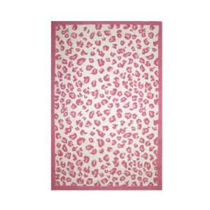  Dash and Albert Leopard Rug Pink 5x8