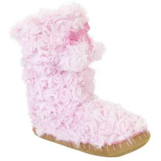   Pink Fuzzy Fur Boot slippers medium 13/1 & Large 2/3 Girls NWT  