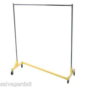 New Garment Clothes Rolling Z Rack Yellow 60LX70T  