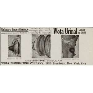  1929 Ad Wota Urinal Urinary Incontinence Male Female 