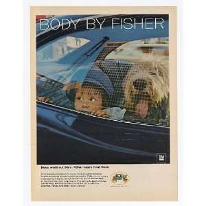  1967 Body By Fisher Noisy World Girl Sheep Dog Print Ad 