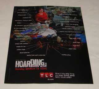 2010 TLC tv series ad page ~ HOARDING BURIED ALIVE  