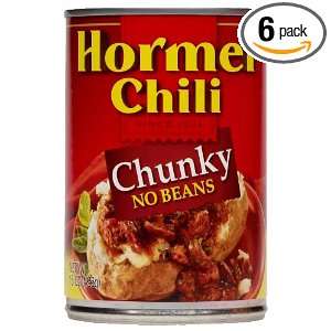 Hormel Chunky Chili No Beans, 15 Ounce (Pack of 6)  
