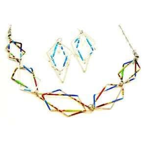  Handcrafted Necklace & Earrings Set Dangle Earrings And 