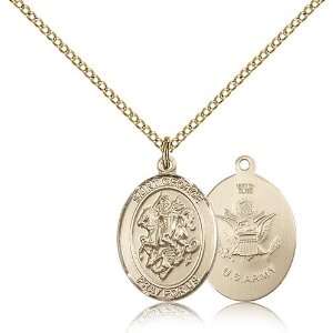 Gold Filled St. Saint george the Dragonslayer / Army Soldier Medal 