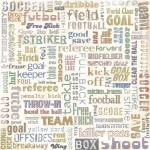   )Flair Designs FBS0232 Paper 12X12 25Pk Soccer Words