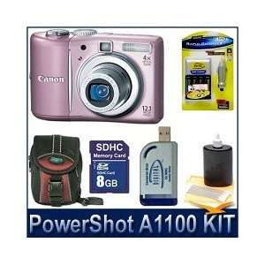 Canon PowerShot A1100 IS Digital Camera (Pink), 12.1 MP, 4x Optical 