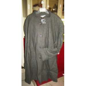   Plus Size Grey Full Length Wool Coat Size 5x 34w 