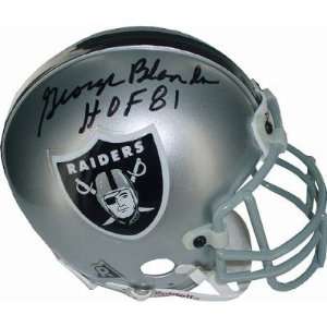 George Blanda Autographed Mini Helmet   Oakland:  Sports 