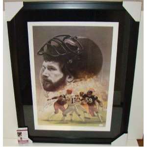  NEW Jack Ham SIGNED PRO FRAMED 34X27 Litho LE JSA Sports 