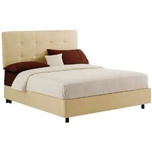  Oatmeal Microsuede Tufted Bed (Full): Kitchen & Dining