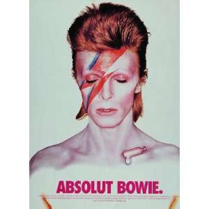  1997 Ad Absolut Vodka David Bowie Ziggy Stardust Duffy 
