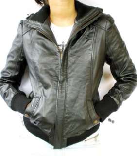 NWT Womens Bomber Leather Jacket Style 4FP Size S XL  