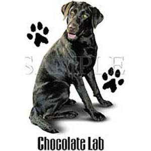 CHOCOLATE LAB & PAWS PROFILE DOG T SHIRT DOG TEE S 3X  