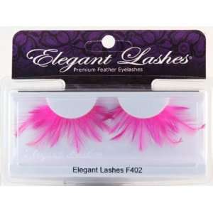    Elegant Lashes F402 Premium Pink Feather False Eyelashes: Beauty