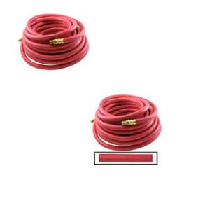 New 2pc ( 25 Foot Red Air HOSE 3/8 Rubber )  