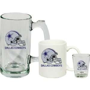  Hunter Dallas Cowboys Drinkware Fan Pack  Set of 3 Sports 