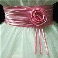 Pink Wedding Ceremony Party Flower Girls Tulle Dress 2Y