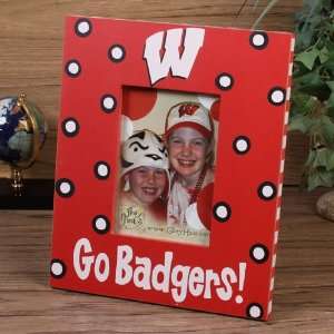  NCAA Wisconsin Badgers 5 x 7 Polka Dot Vertical 