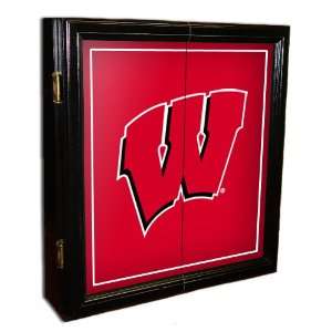  Wisconsin Badgers MVP Black NCAA Dart Cabinet: Sports 