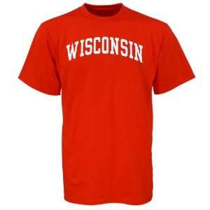  Wisconsin Badger T Shirt : Wisconsin Badgers Cardinal Arch Logo 