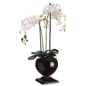  New   29 Artificial Potted White Phalaenopsis Plant by 