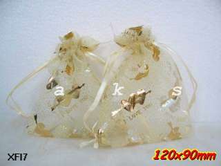 50PCS LARGE SIZE Various Heart Organza wedding favor gift pouch bags 3 