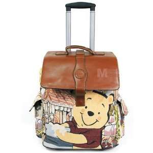  Winnie the PoohTravel Handbag Luggage Bag Trolley Roller with PU 