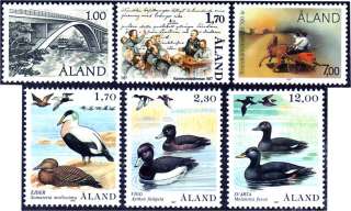 Complete year set Aland Finland stamps MNH 1987. Perfect condition.