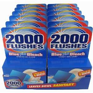  Pack of 12 Blue Plus Bleach 2000 Flushes   Automatic 
