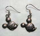 2749 Mickey Mouse Silver Key Charm Earrings  