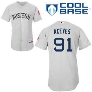  Alfredo Aceves Boston Red Sox Authentic Road Cool Base 