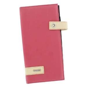  Rolodex Snap Buckle Pink & Tan 96 Count Business Card Holder Book 