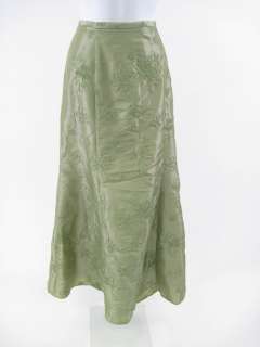 NITES Green Embroidered Long Skirt Petite Size 14  