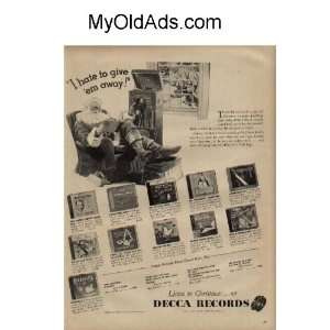   Give lucky friends DECCA Records. .. 1946 DECCA Records Ad, A4616
