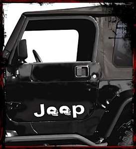 10 Jeep Skull Logo Vinyl Decal Sticker Wrangler OEM TJ  